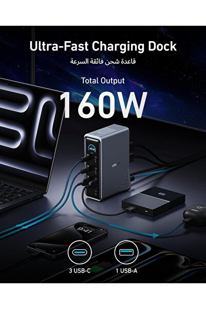 Anker Prime 14-Port Charging Docking Station, 160W Max, Dual 4K, 10Gbps