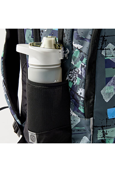 Kaos All-Over Abstract Print 18-inch Backpack with Adjustable Straps