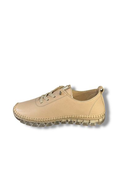 İdeal Voyager 9050 Women's Rubber Laced Genuine Leather Orthopedic Balloon Sole Loafer Sneaker Shoes