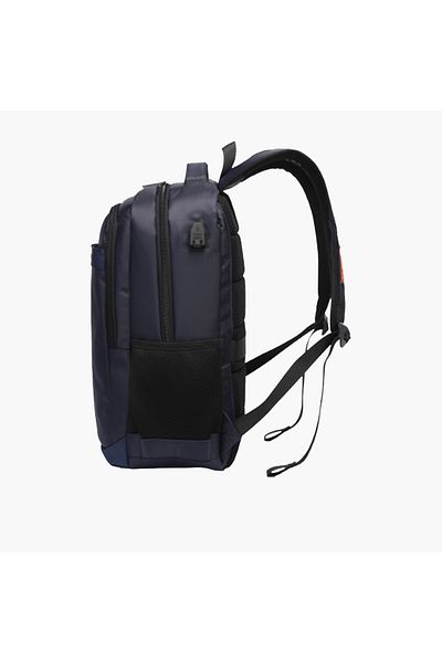 Atlas Solid Backpack with Adjustable Straps and Zip Closure - 28x10x45 cms