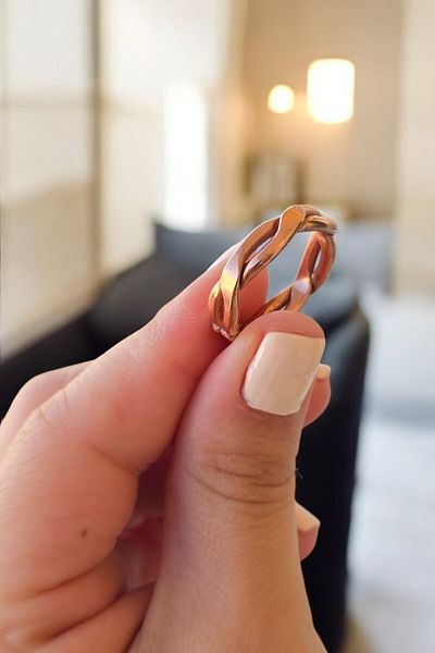 NBS Beautiful Naturel Stones Copper Pure Ring Adjustable Design Good Quality for Women (Evil Eye) (Special Day, Gift)