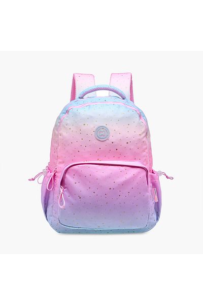 Marshmallow Ombre Backpack with Adjustable Shoulder Straps - 33x43x16 cms