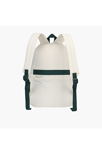Atlas Logo Detail Backpack with Adjustable Straps and Zip Closure - 28x10x45 cms