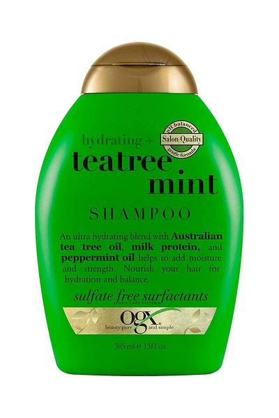 OGX Organix Tea Tree Shampoo with Mint, Unisex, 13 oz