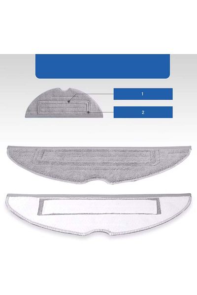 NewEvo Set of 8 x NewEvo full mop cloths, compatible with Xiaomi RoboRock S7, S7 PLUS, S7 MAX, S7 MAXV, S70