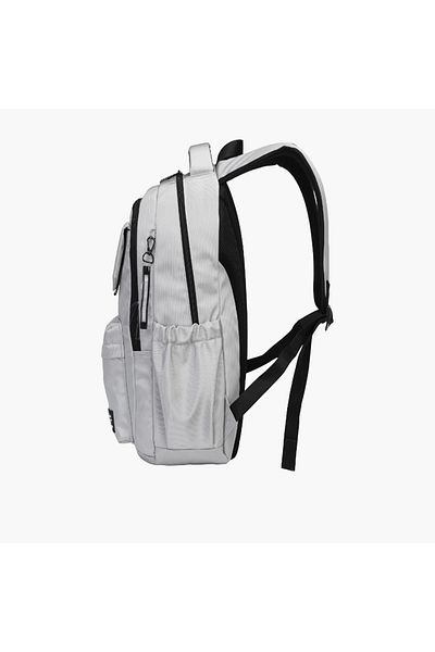 Atlas Logo Detail Backpack with Adjustable Straps and Zip Closure - 28x10x47 cm