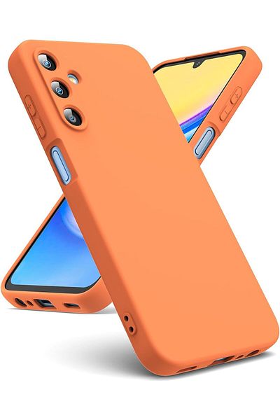 Samsung Soft Touch Case, slim, ALC Mobile, anti-shock, compatible with Samsung Galaxy A16, Orange Tpu