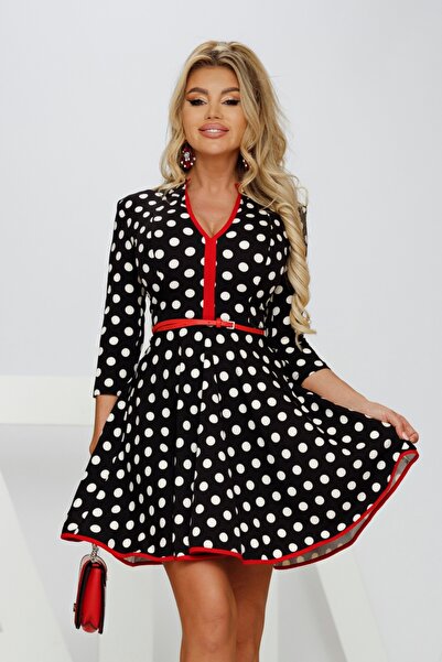 Atmosphere Fashion Rochie baby doll cu buline