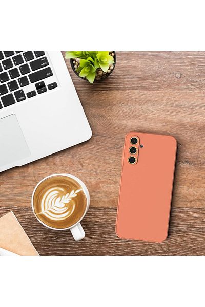 Samsung Soft Touch Case, slim, ALC Mobile, anti-shock, compatible with Samsung Galaxy A16, Orange Tpu