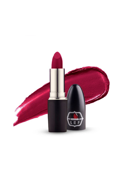 LEF COSMETICS A long-wearing, velvety matte lipstick enriched with beeswax for everyday use.