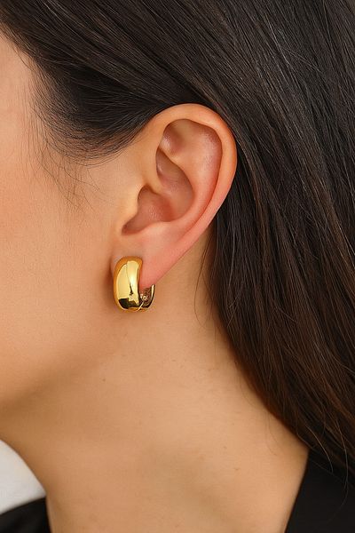 parmoda Italian Teardrop Drop Model Pvd Coating Weight 4.40Gram (3.7Cm/31Mm) Earring001