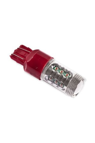 Xenon Bright RED Car LED 80W, T20, W21/5W, Canbus with CREE LEDs Without Polarity with double intensity