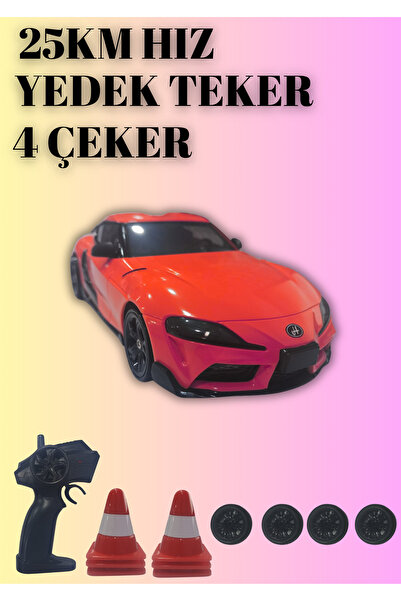 Boratila Toys 25KM Hız Yapan 2.4Ghz Toyota Supra Görünümlü Şarjlı Uzaktan Kumandalı Drift Araba