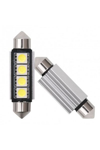 Xenon Bright Car led White C5W soffit Canbus with 4 SMD, 41 mm, 12V