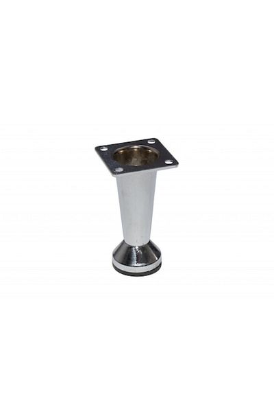 IDEAL FEROLUC Picior De Mobilier Metalic Reglabil, H=80 Mm, Conic, Finisaj Cromat/set De 4 Bucati