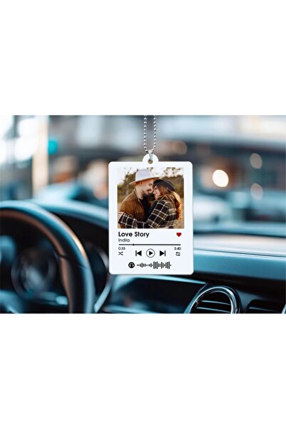 Genel Markalar Kişiye Özel Fotoğraflı Spotify Araba Hediyesi Araba Süsü Dikiz...