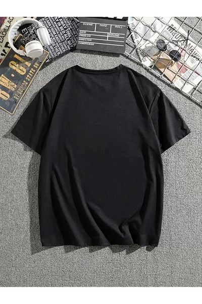twingold Men's Mountain Graphic T-Shirt, Large Size Casual T-Shirt for Summer - Black