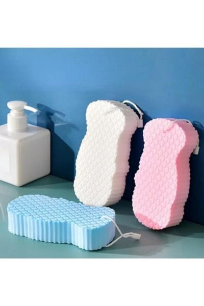 HZL HOME Bath Body Shower Sponge Magic Body Dead Skin Remover Body Massage Exfoliating Sponge 3Pcs