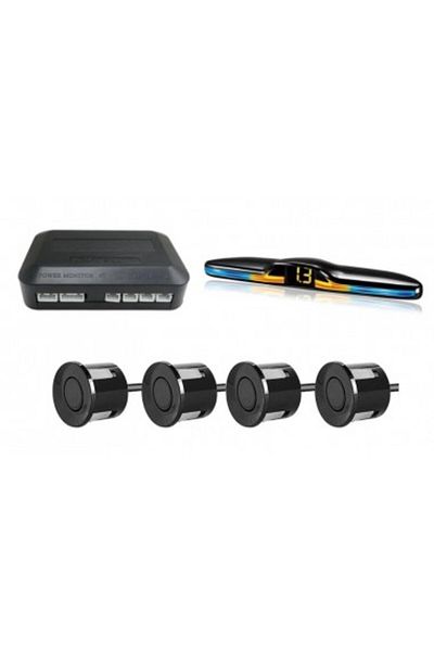 Xenon Bright Parking sensors with LED display PK-666 Matte Black