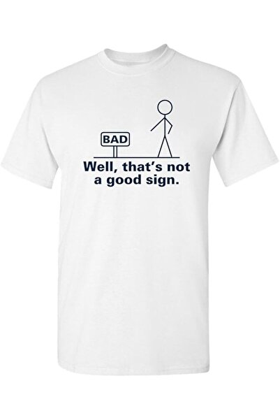 SVART WEAR Μην είναι ένα καλό σημάδι Μπλουζάκι με κοντό μανίκι Casual με τύπωμα T-Shirt oversized