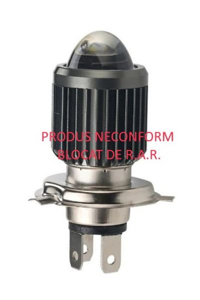 Xenon Bright H4 LED bulb for motorcycle, ATV, scooter headlight, power 15W, brightness 1200 Lm, 12V H4-15W