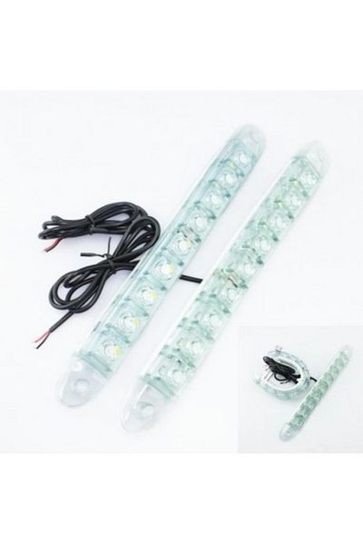 Xenon Bright Flexible DRL daytime running lights 9 led*0.5W
