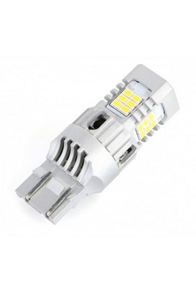 Xenon Bright White T20 Canbus LED Car Bulb with Dual Intensity, 24 SMD, 12V, Super Canbus, No Polarity