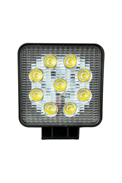 Xenon Bright Auto Offroad LED Projector 27W/12V-24V, Square, Flood Beam 60 Degree, Slim