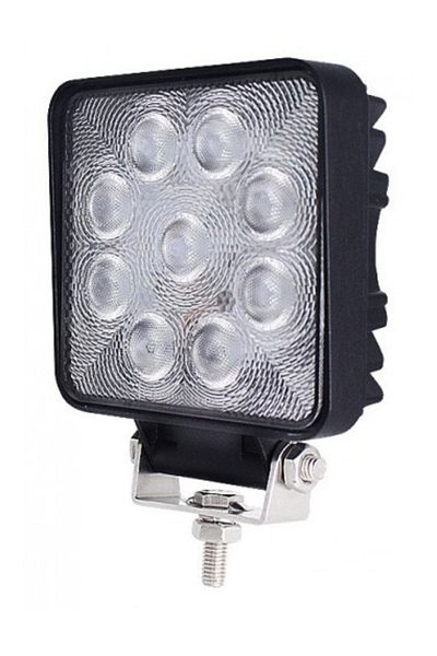 Xenon Bright Auto Offroad LED Projector 27W/12V-24V, Square, Flood Beam 60 Degree, Slim