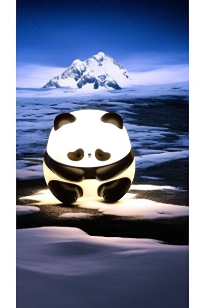 FAMEMUS ACCESSORY Sevimli Panda Gece Lambası Şarjz edebilir