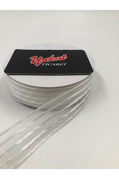Fiyonks Atölye Bohça Ornament Dowry Bride 20 Meters Striped Organza Ribbon Design Ribbon