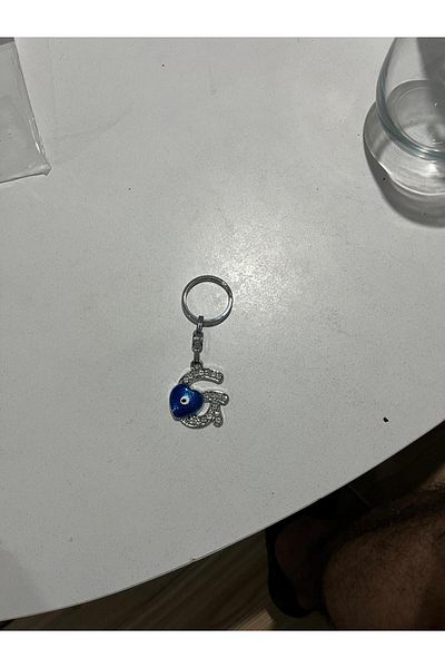 Revello Saatdukkanduvar Store, Gift, Keychain Letter M, Evil Eye Beaded