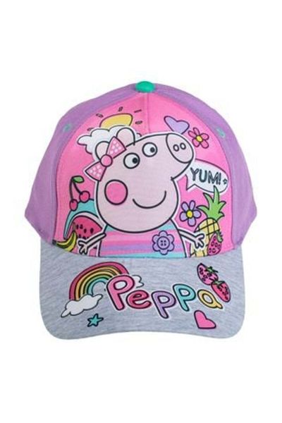 Peppa Pig Pălărie violet și gri cu design Peppa Pig pentru copii