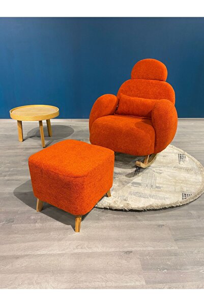 ÜNKAY Premium Sabit Başlıklı Sallanır Berjer & Emzirme Koltuğu ve Puf