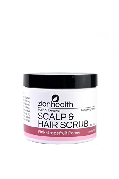 Zion Health مقشرفروة الرأس والشعر بخلاصة الجريب فروت الوردي 113 جرام