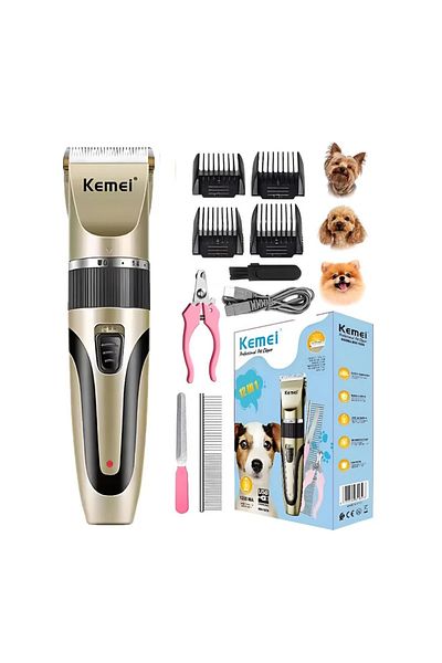 OEM Masina de tuns animale Kemei Pro fara fir, 1200 mAh, accesorii incluse