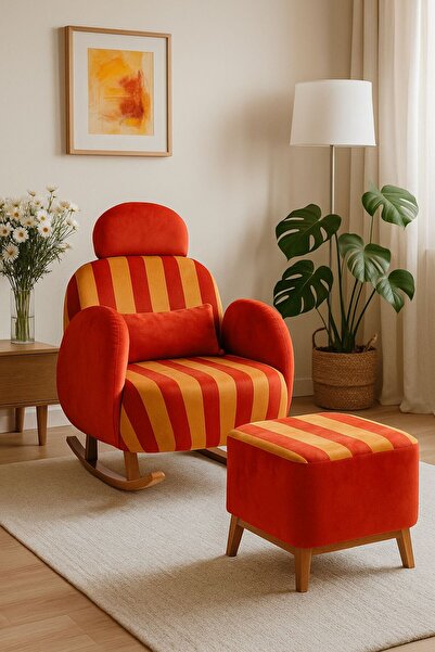 ÜNKAY Taraftar Sabit Başlıklı Sallanır Berjer & Emzirme Koltuğu ve Puf ürünümüz