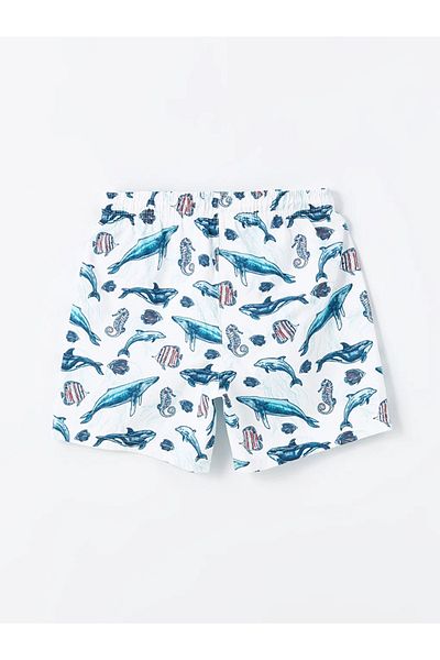 LC Waikiki Lcw Kids White Quick Dry Uv Protection Boys Swim Shorts