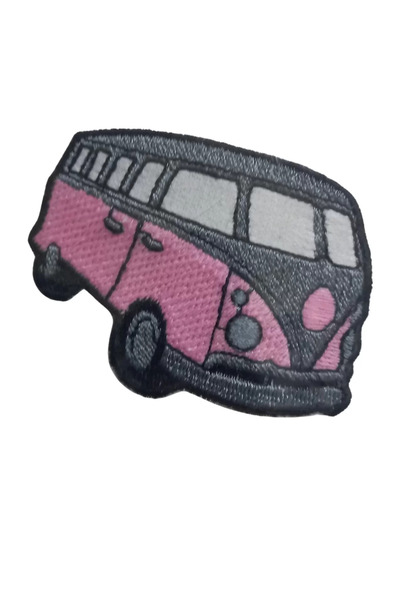 Evvel AVM Aplicatie Autobuz Roz-Gri Emblema Adeziva cu Fier de Calcat 4X2,5 Cm