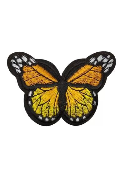 Hangora Applique Iron-On Butterfly Yellow Crest 7X5 cm