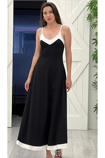 MODA Siyah beyaz kontrastın güzelliği ip askılı şeritli oys.h.o etiketli moda...