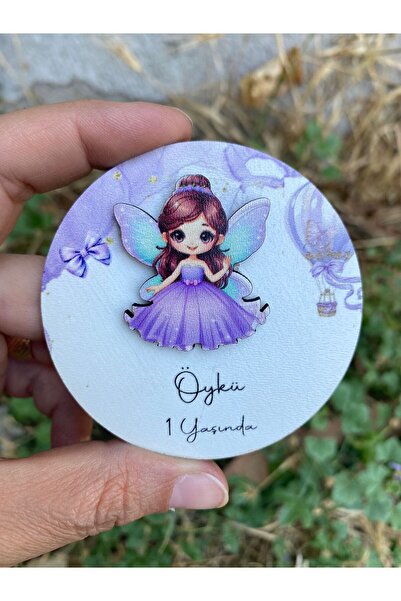 FORONEUS Lila Balerin Kız Figürlü Ahşap Bebek Magnet 10 Adet