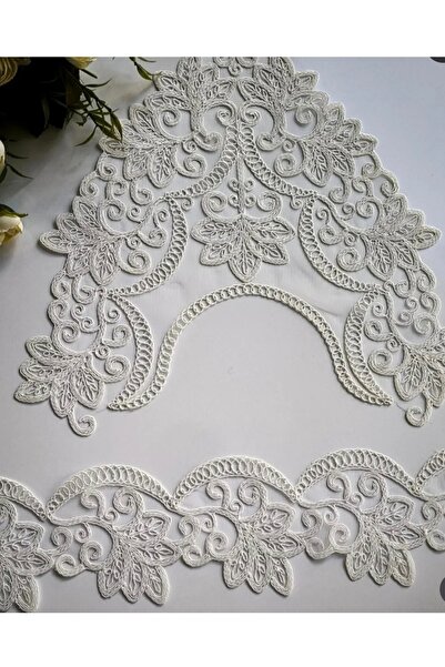 dantelci Ekru renk Fransız dantel