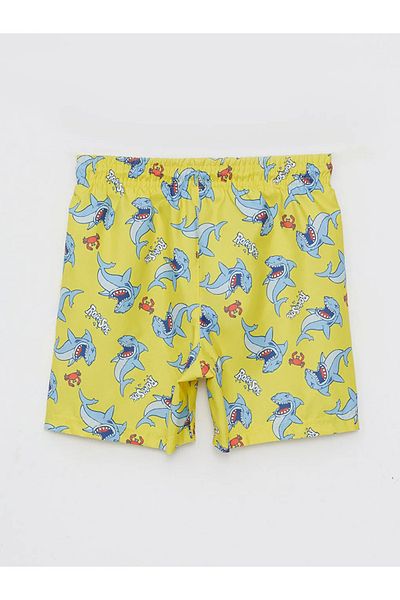 LC Waikiki Lcw eco yellow elastic waist Printed boys swim shorts