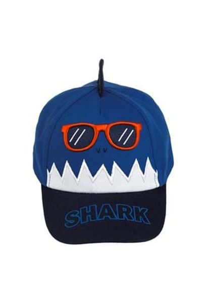 OEM Pălărie de bumbac cu ochelari brodați Blue Shark pentru copii