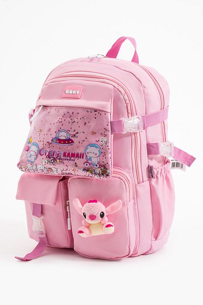 Roxy Kawaii Korean Style Multi-Compartment Children's School Bag with Teddy Bear Accessories