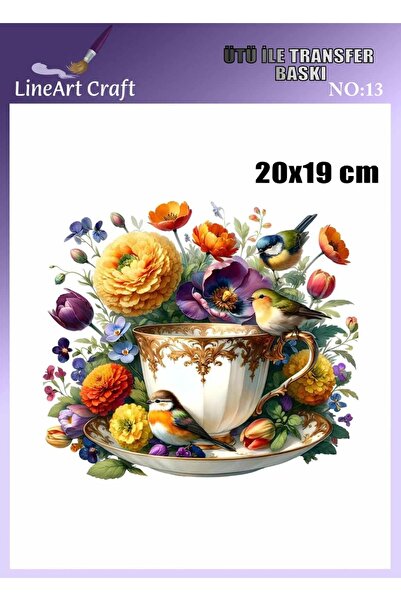 LİNEART Ütü İle Transfer Baskı & Kumaş Transfer No:KMŞ13-18x20cm