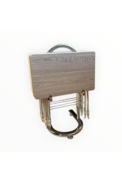 ÜNKAY Bambu Desen 4 lü Çanta Sehpa