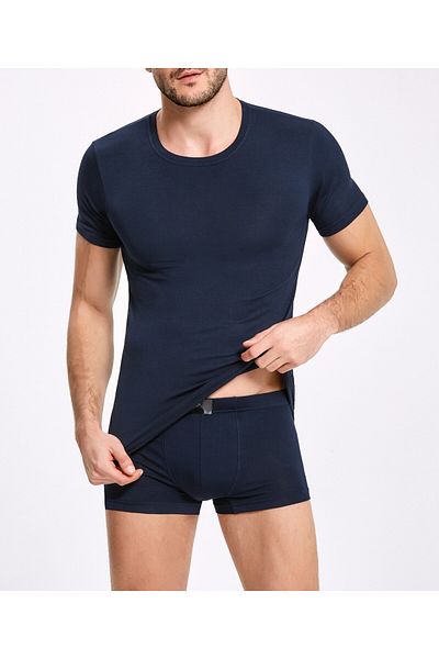 Loule Men's Clothing Bamboo Crew Neck T-Shirt & Boxer 2-Piece Set Ll.Il16.Ke12096