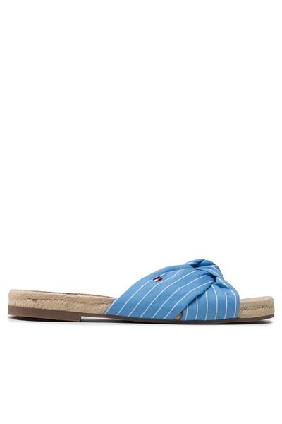 Tommy Hilfiger Espadrile plate cu dungi Th FW0FW06529 Albastru deschis